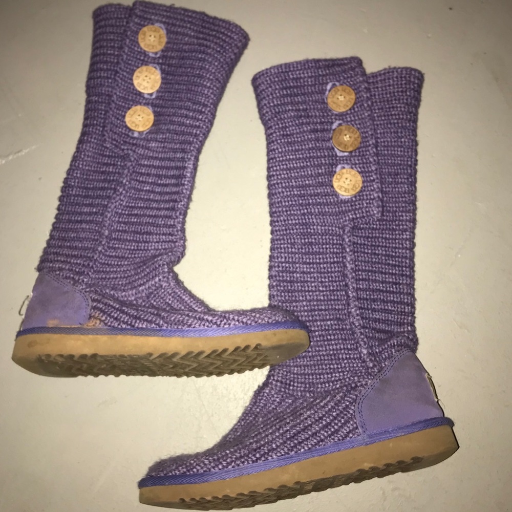 Purple Knitted UGG Boots